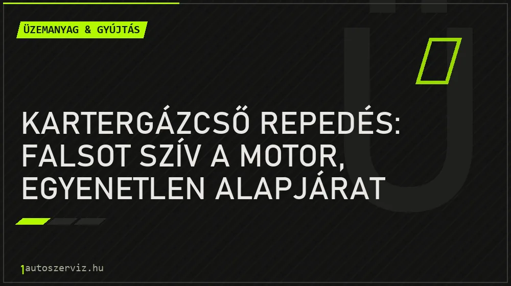 Kartergázcső repedés: Falsot szív a motor, egyenetlen alapjárat - Üzemanyag & gyújtás, 1autoszerviz Óbuda