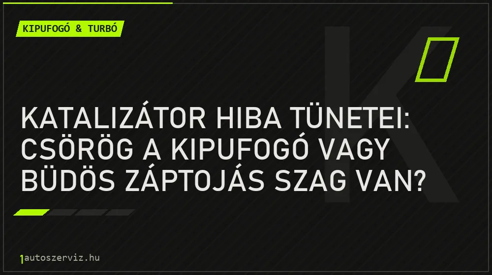 Katalizátor hiba tünetei: Csörög a kipufogó vagy büdös záptojás szag van? - Kipufogó & turbó