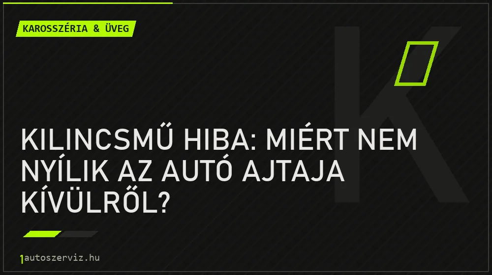 Kilincsmű hiba: Miért nem nyílik az autó ajtaja kívülről? - Karosszéria & üveg, 1autoszerviz Óbuda