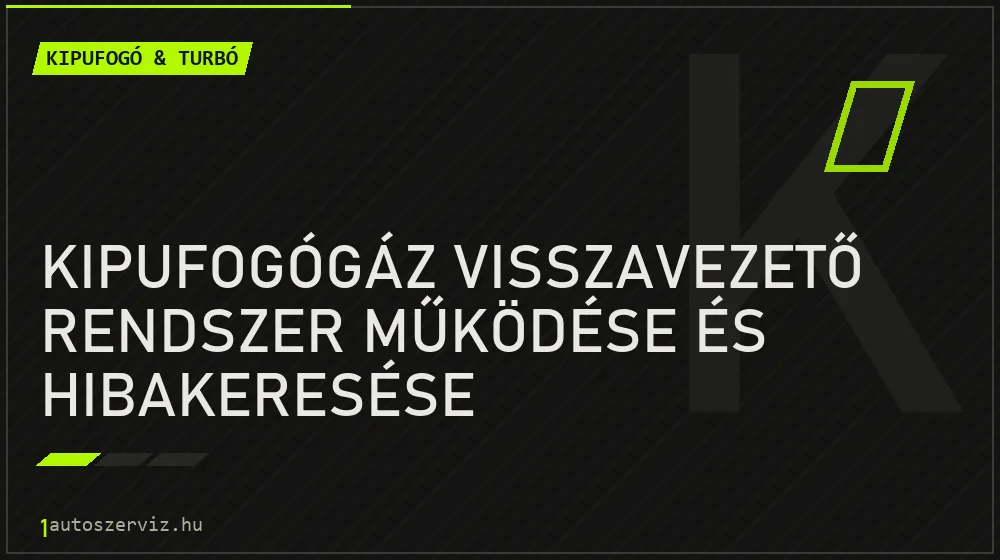 Kipufogógáz visszavezető rendszer működése és hibakeresése - Kipufogó & turbó