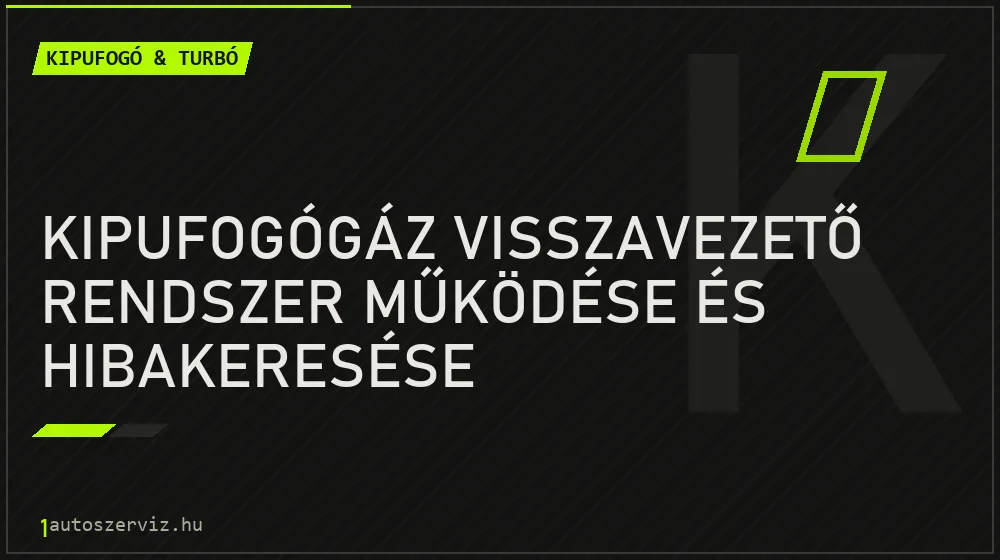 Kipufogógáz visszavezető rendszer működése és hibakeresése - Kipufogó & turbó, 1autoszerviz Óbuda