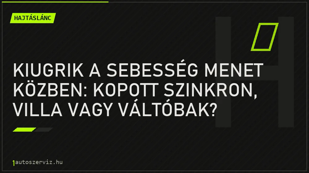Kiugrik a sebesség menet közben: kopott szinkron, villa vagy váltóbak?
