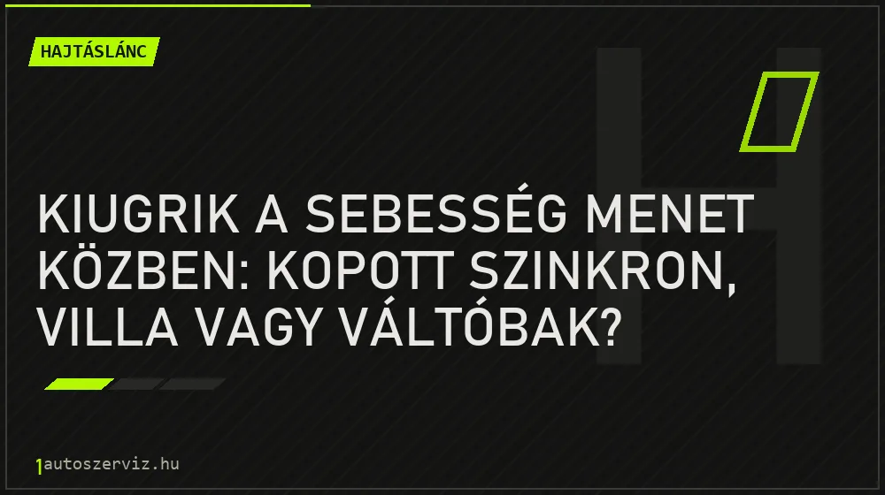 Kiugrik a sebesség menet közben: kopott szinkron, villa vagy váltóbak? - Hajtáslánc, 1autoszerviz Óbuda
