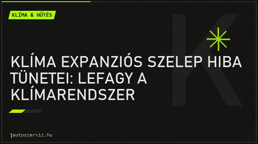 Klíma expanziós szelep hiba tünetei: Lefagy a klímarendszer - Klíma & hűtés, 1autoszerviz Óbuda