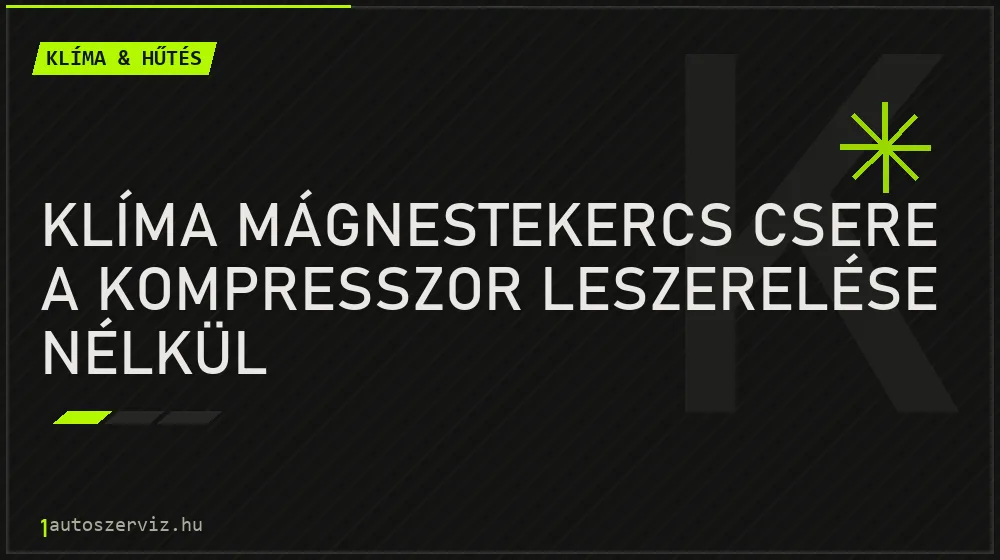 Klíma & hűtés - Klíma mágnestekercs csere a kompresszor leszerelése nélkül