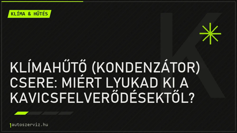 Klímahűtő (kondenzátor) csere: Miért lyukad ki a kavicsfelverődésektől? - Klíma & hűtés, 1autoszerviz Óbuda