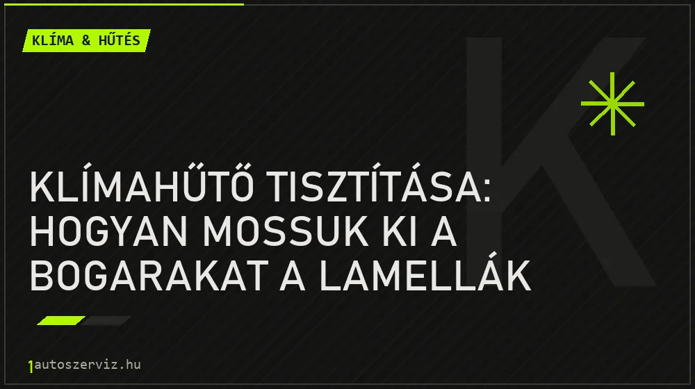 Klímahűtő tisztítása: Hogyan mossuk ki a bogarakat a lamellák közül? - Klíma & hűtés, 1autoszerviz Óbuda