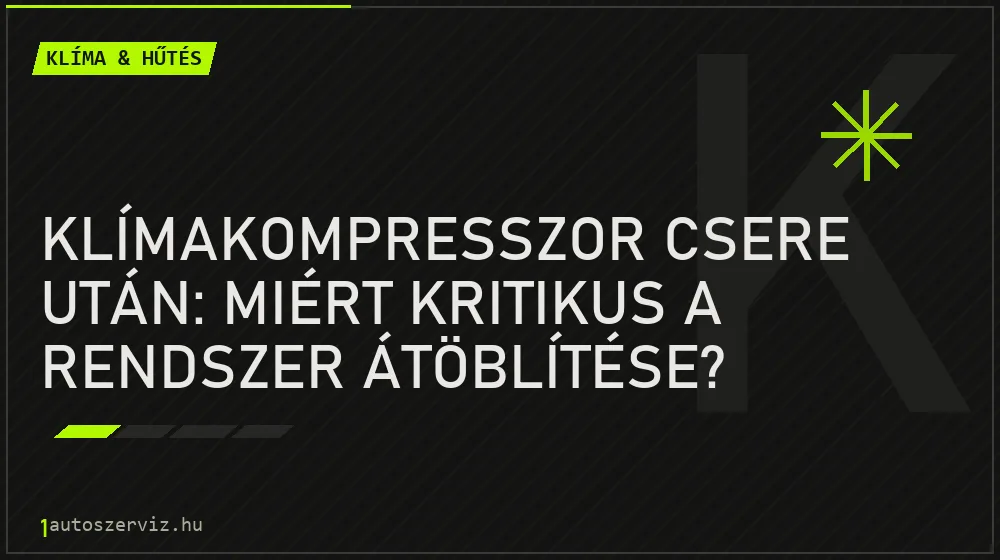 Klíma & hűtés - Klímakompresszor csere után: miért kritikus a rendszer átöblítése?