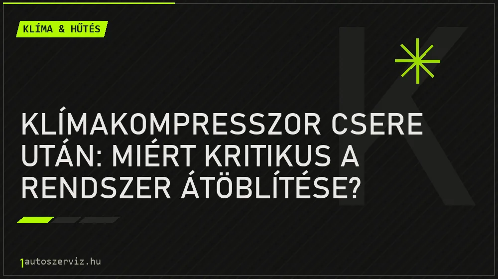 Klímakompresszor csere után: miért kritikus a rendszer átöblítése? - Klíma & hűtés, 1autoszerviz Óbuda