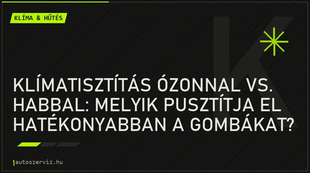 Klímatisztítás ózonnal vs. habbal: Melyik pusztítja el hatékonyabban a gombákat? - Klíma & hűtés, 1autoszerviz Óbuda