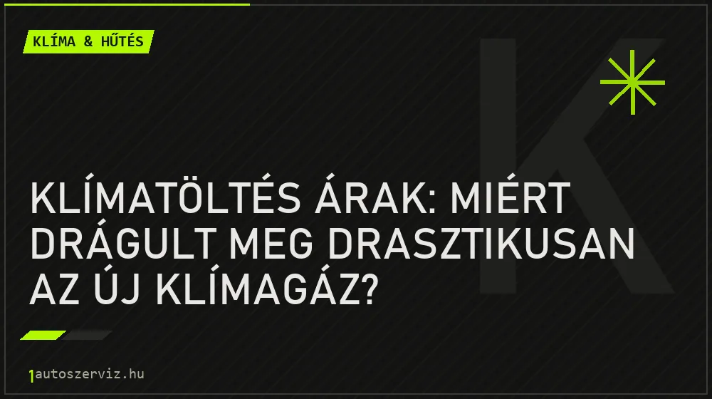 Klímatöltés árak: Miért drágult meg drasztikusan az új klímagáz? - Klíma & hűtés