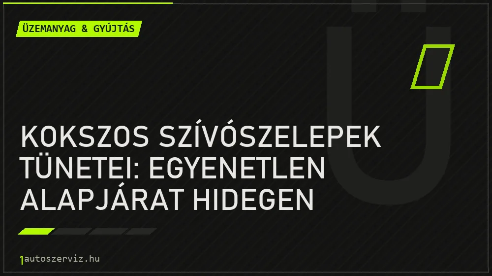 Kokszos szívószelepek tünetei: Egyenetlen alapjárat hidegen
