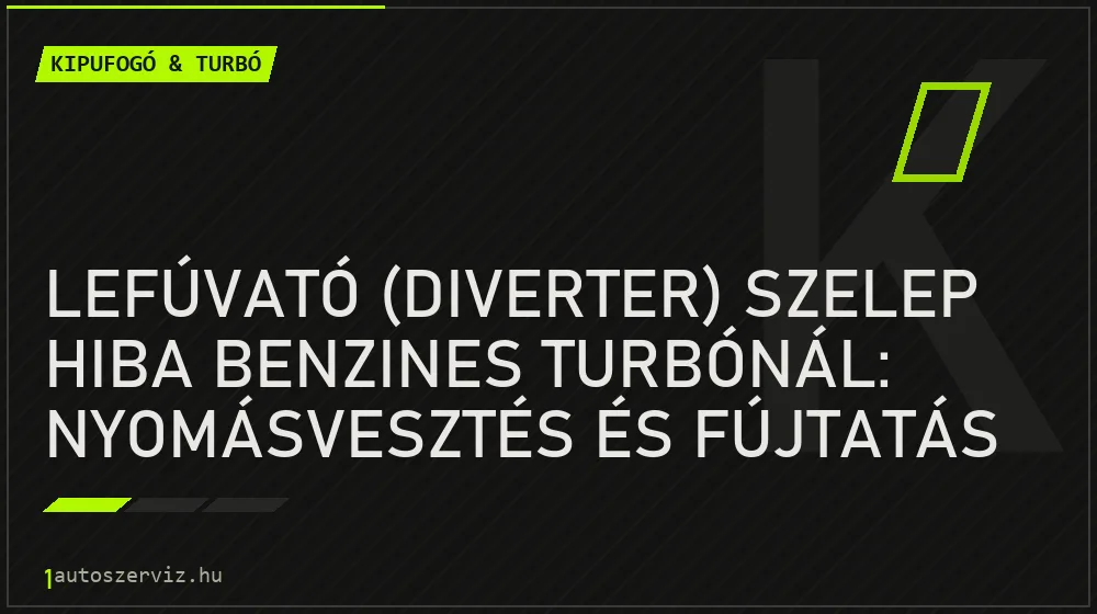 Lefúvató (diverter) szelep hiba benzines turbónál: nyomásvesztés és fújtatás - Kipufogó & turbó, 1autoszerviz Óbuda