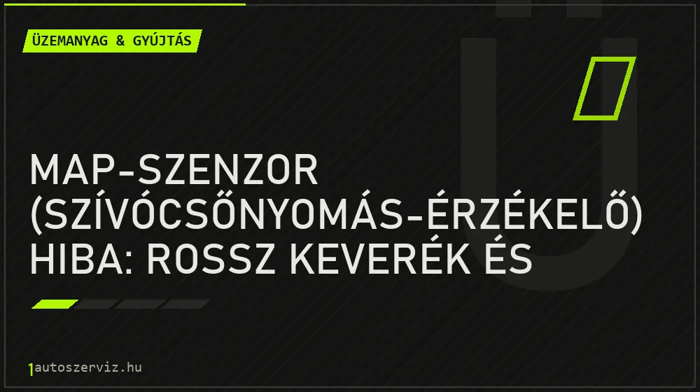 MAP-szenzor (szívócsőnyomás-érzékelő) hiba: rossz keverék és kopogás