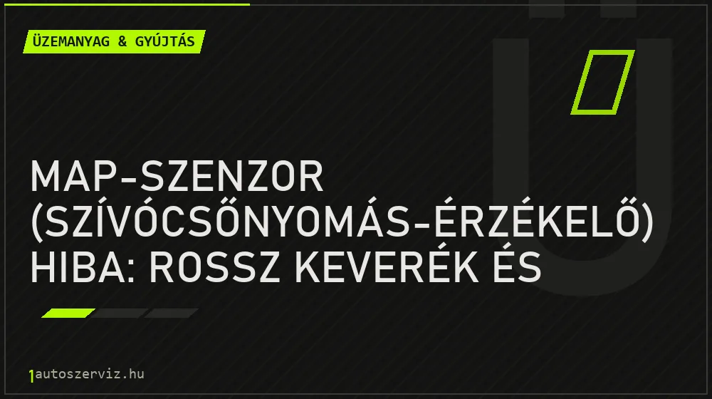 MAP-szenzor (szívócsőnyomás-érzékelő) hiba: rossz keverék és kopogás - Üzemanyag & gyújtás, 1autoszerviz Óbuda