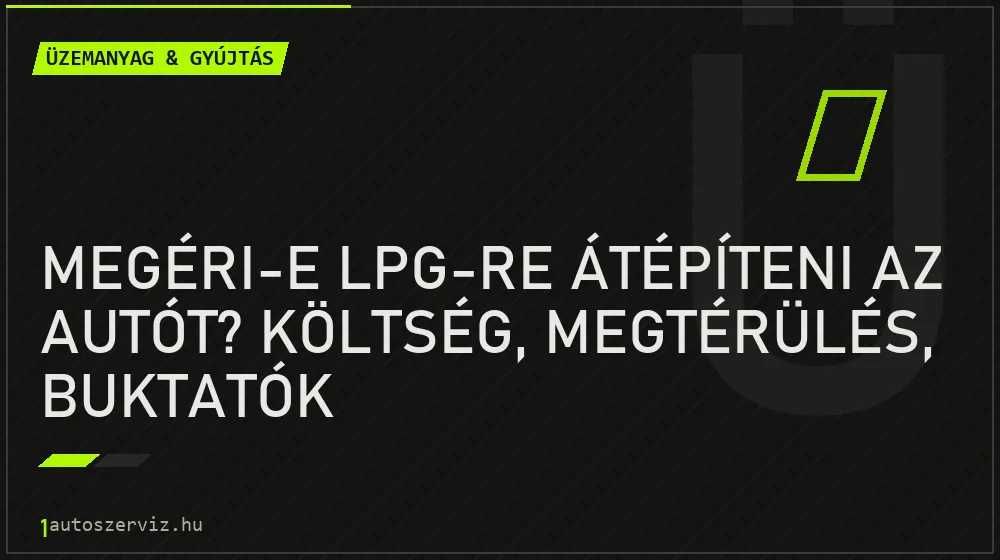 Üzemanyag & gyújtás - Megéri-e LPG-re átépíteni az autót? Költség, megtérülés, buktatók