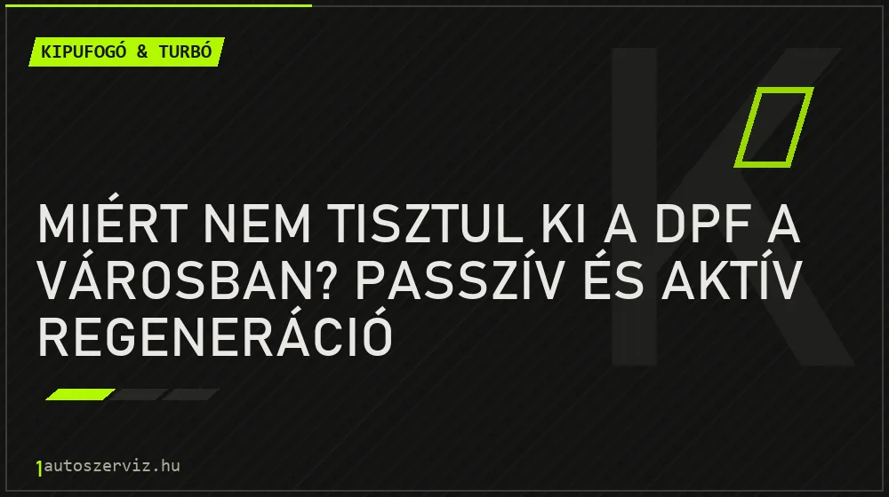 Kipufogó & turbó - Miért nem tisztul ki a DPF a városban? Passzív és aktív regeneráció