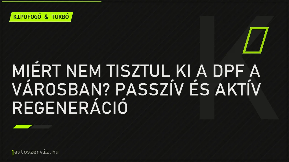 Miért nem tisztul ki a DPF a városban? Passzív és aktív regeneráció - Kipufogó & turbó, 1autoszerviz Óbuda
