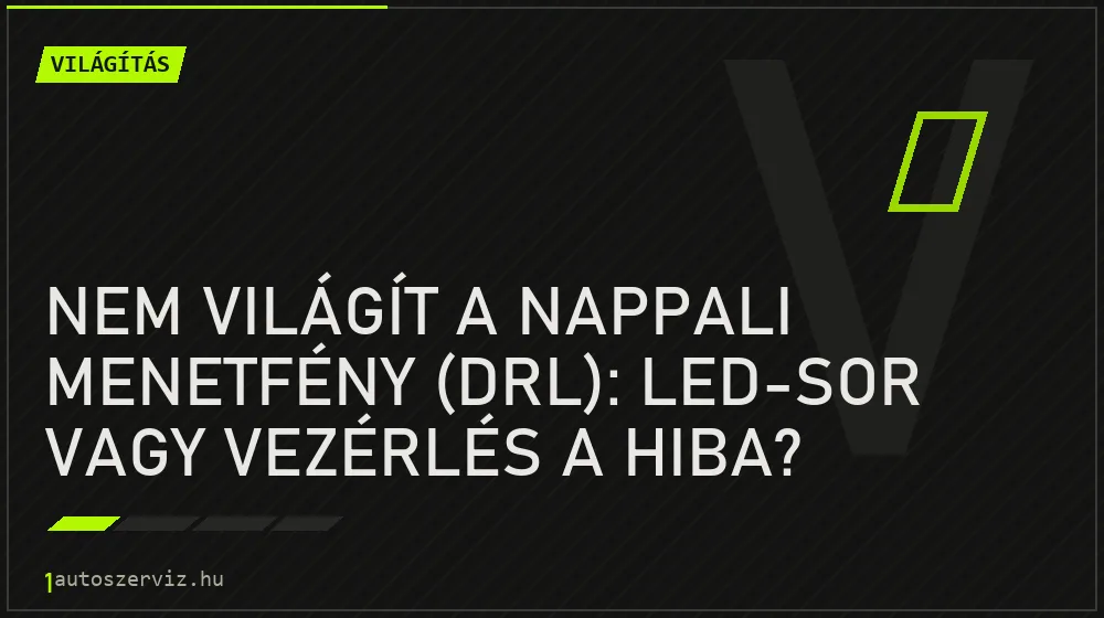 Nem világít a nappali menetfény (DRL): LED-sor vagy vezérlés a hiba?