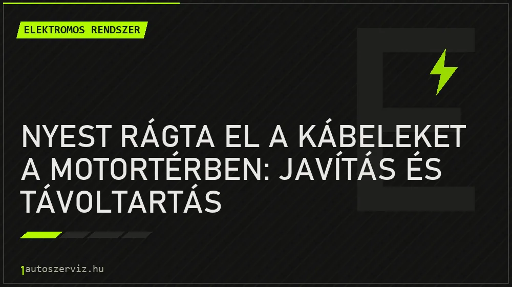 Nyest rágta el a kábeleket a motortérben: javítás és távoltartás