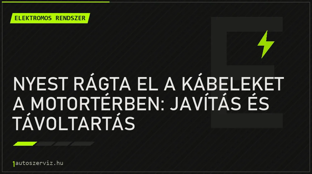 Elektromos rendszer - Nyest rágta el a kábeleket a motortérben: javítás és távoltartás