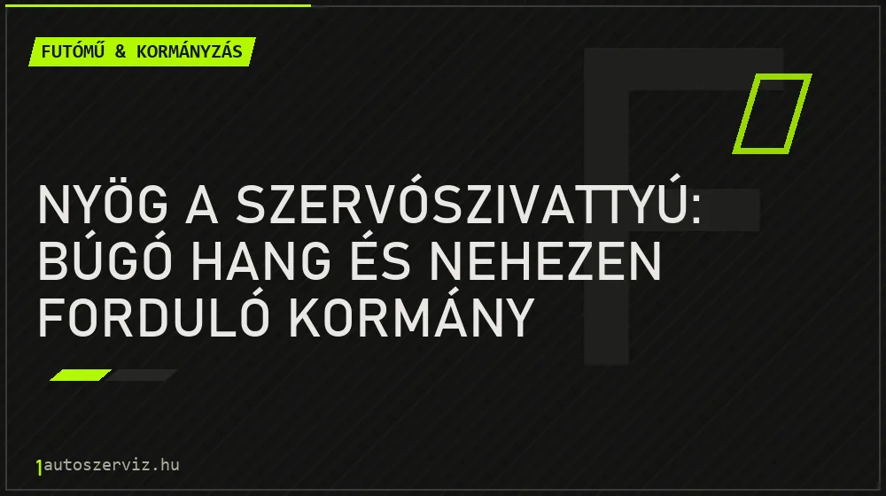 Nyög a szervószivattyú: búgó hang és nehezen forduló kormány - Futómű & kormányzás, 1autoszerviz Óbuda