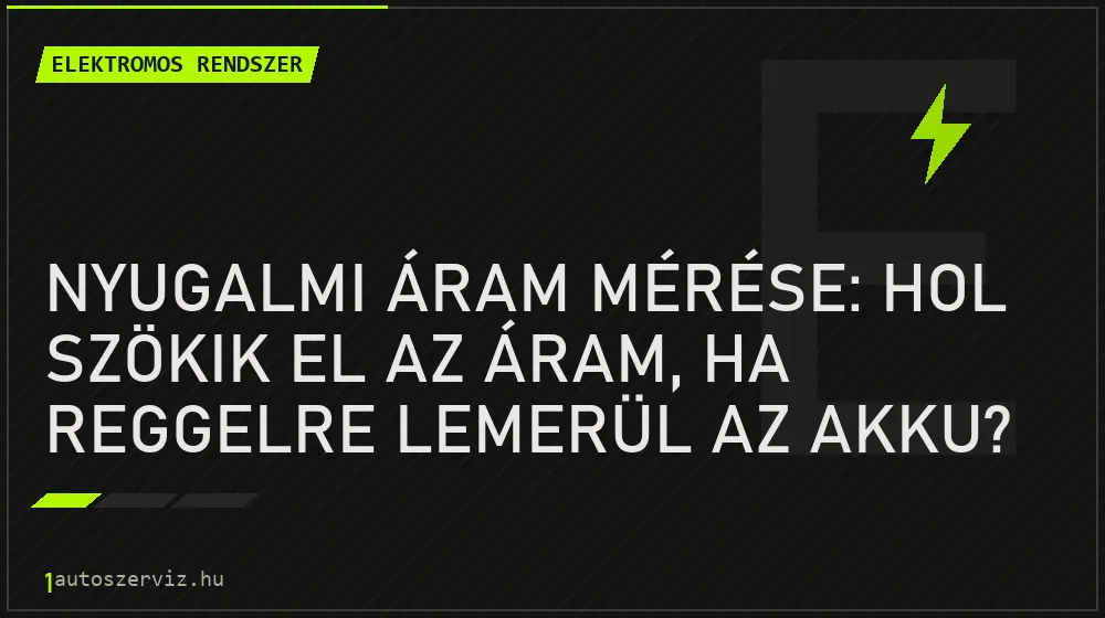 Nyugalmi áram mérése: hol szökik el az áram, ha reggelre lemerül az akku?
