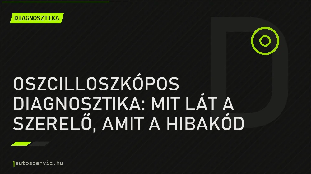 Diagnosztika - Oszcilloszkópos diagnosztika: mit lát a szerelő, amit a hibakód olvasó sosem mutat?
