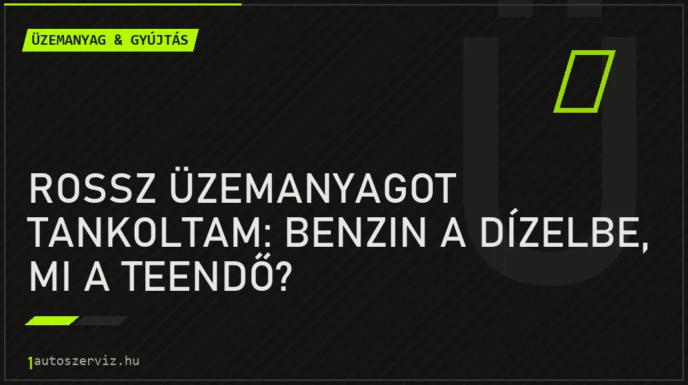 Rossz üzemanyagot tankoltam: benzin a dízelbe, mi a teendő?