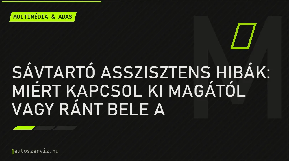 Sávtartó asszisztens hibák: miért kapcsol ki magától vagy ránt bele a kormányba? - Multimédia & ADAS, 1autoszerviz Óbuda