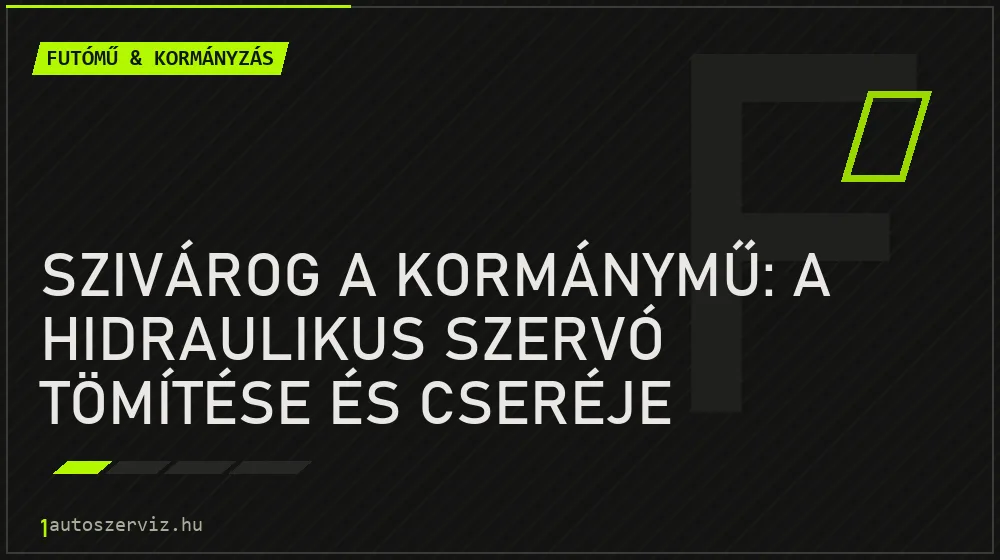 Szivárog a kormánymű: a hidraulikus szervó tömítése és cseréje
