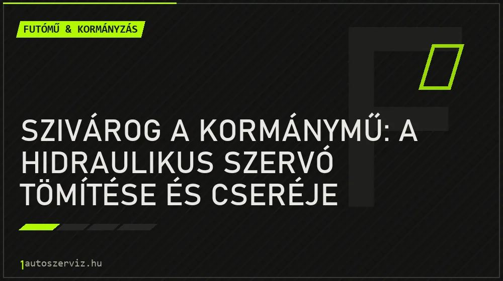 Futómű & kormányzás - Szivárog a kormánymű: a hidraulikus szervó tömítése és cseréje