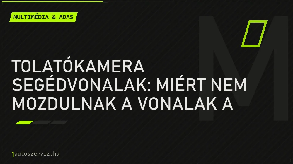 Tolatókamera segédvonalak: miért nem mozdulnak a vonalak a kormánnyal? - Multimédia & ADAS, 1autoszerviz Óbuda