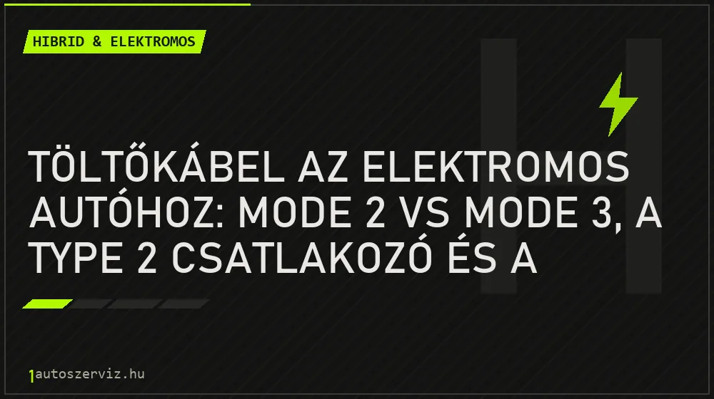 Töltőkábel az elektromos autóhoz: Mode 2 vs Mode 3, a Type 2 csatlakozó és a biztonságos áramerősség - Hibrid & elektromos, 1autoszerviz Óbuda