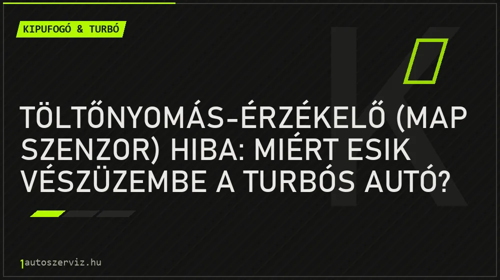 Töltőnyomás-érzékelő (MAP szenzor) hiba: miért esik vészüzembe a turbós autó?