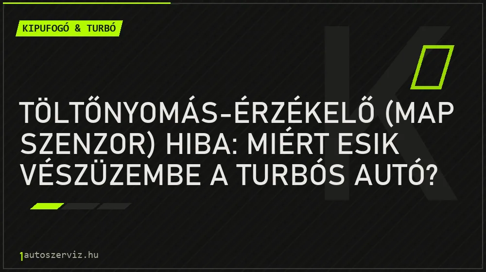 Kipufogó & turbó - Töltőnyomás-érzékelő (MAP szenzor) hiba: miért esik vészüzembe a turbós autó?