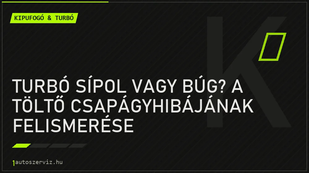 Turbó sípol vagy búg? A töltő csapágyhibájának felismerése