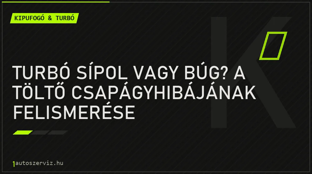 Turbó sípol vagy búg? A töltő csapágyhibájának felismerése - Kipufogó & turbó, 1autoszerviz Óbuda