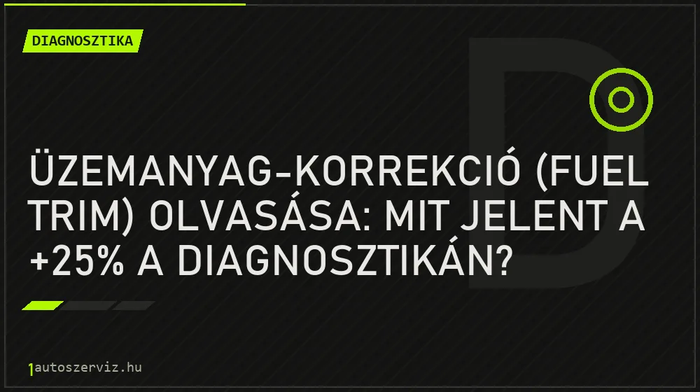 Üzemanyag-korrekció (fuel trim) olvasása: mit jelent a +25% a diagnosztikán?