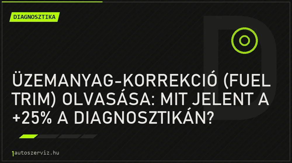 Üzemanyag-korrekció (fuel trim) olvasása: mit jelent a +25% a diagnosztikán? - Diagnosztika, 1autoszerviz Óbuda