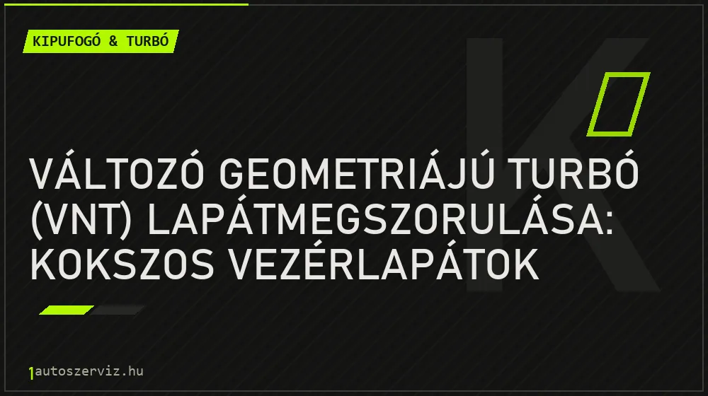 Változó geometriájú turbó (VNT) lapátmegszorulása: kokszos vezérlapátok tünetei - Kipufogó & turbó, 1autoszerviz Óbuda
