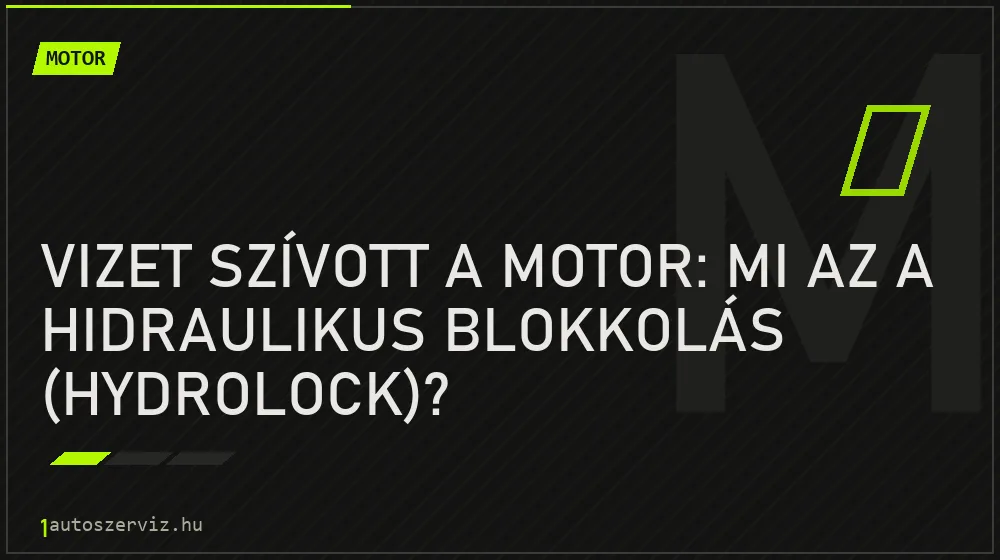 Vizet szívott a motor: mi az a hidraulikus blokkolás (hydrolock)?