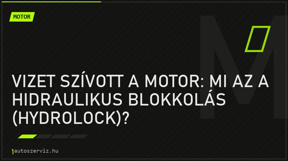 Vizet szívott a motor: mi az a hidraulikus blokkolás (hydrolock)? - Motor, 1autoszerviz Óbuda