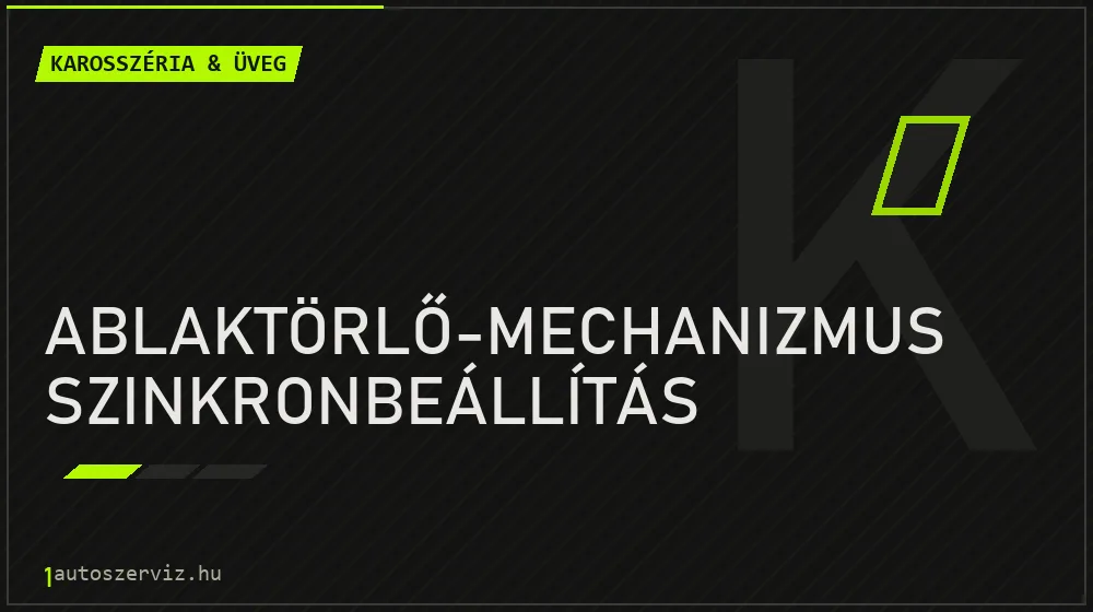 Ablaktörlő-mechanizmus szinkronbeállítás - Karosszéria & üveg Budapesten