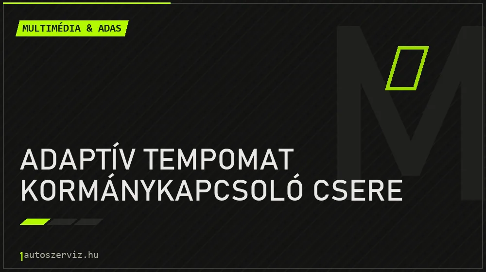 Adaptív tempomat kormánykapcsoló csere javítás - multimédia- és asszisztensrendszer-javítás