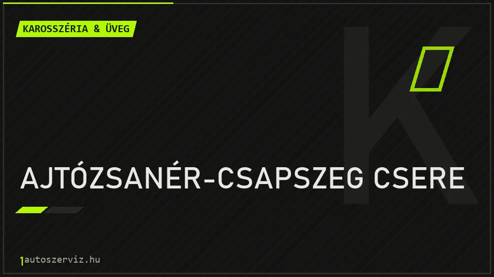 Ajtózsanér-csapszeg csere - Karosszéria & üveg Budapesten