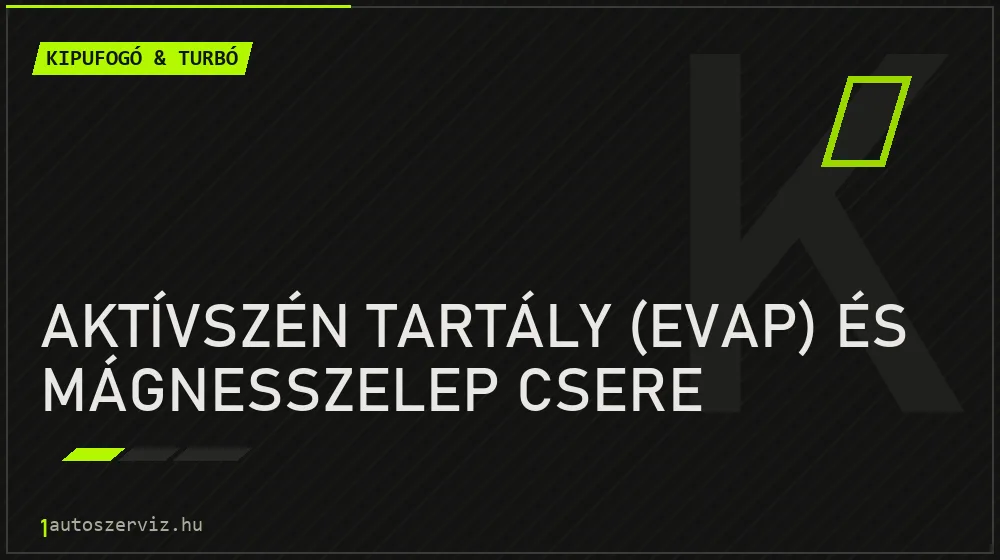 Aktívszén tartály (EVAP) és mágnesszelep csere - Kipufogó & turbó Budapesten