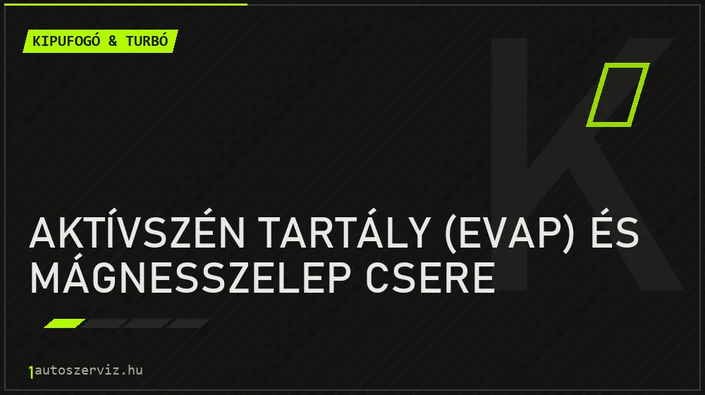 Aktívszén tartály (EVAP) és mágnesszelep csere javítás - kipufogó- és turbójavítás