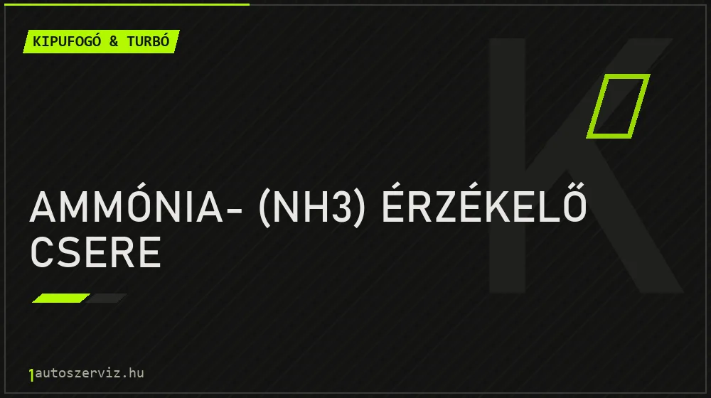 Ammónia- (NH3) érzékelő csere - Kipufogó & turbó Budapesten