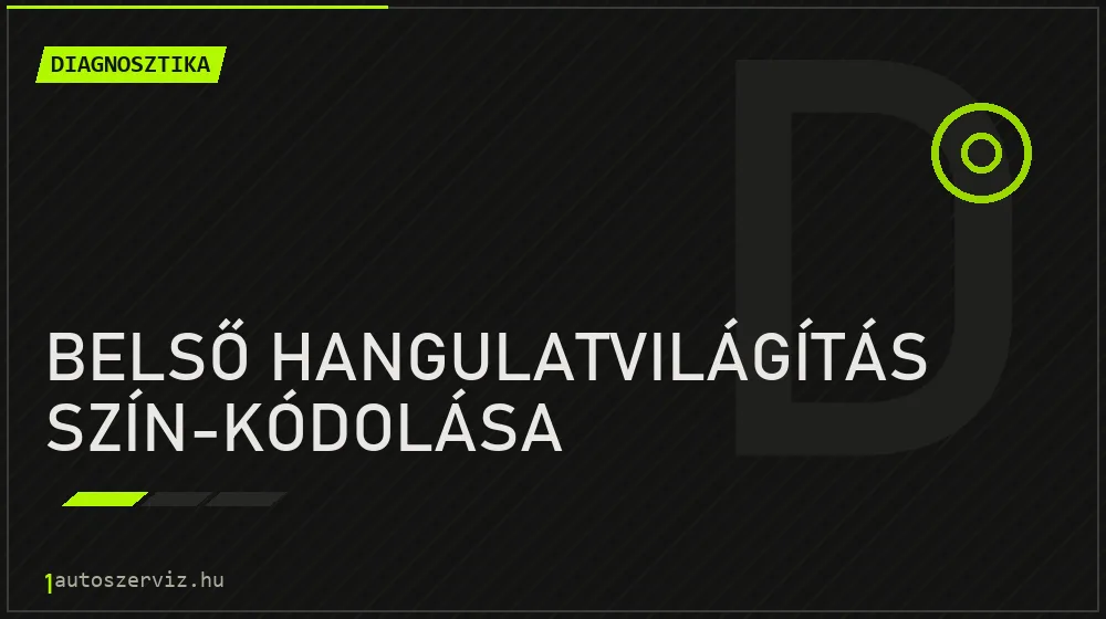 Belső hangulatvilágítás szín-kódolása - Diagnosztika Budapesten